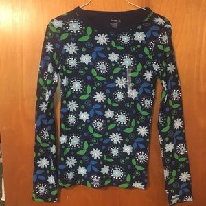 GIRLS FLORAL PRINT LONG SLEEVE TEE